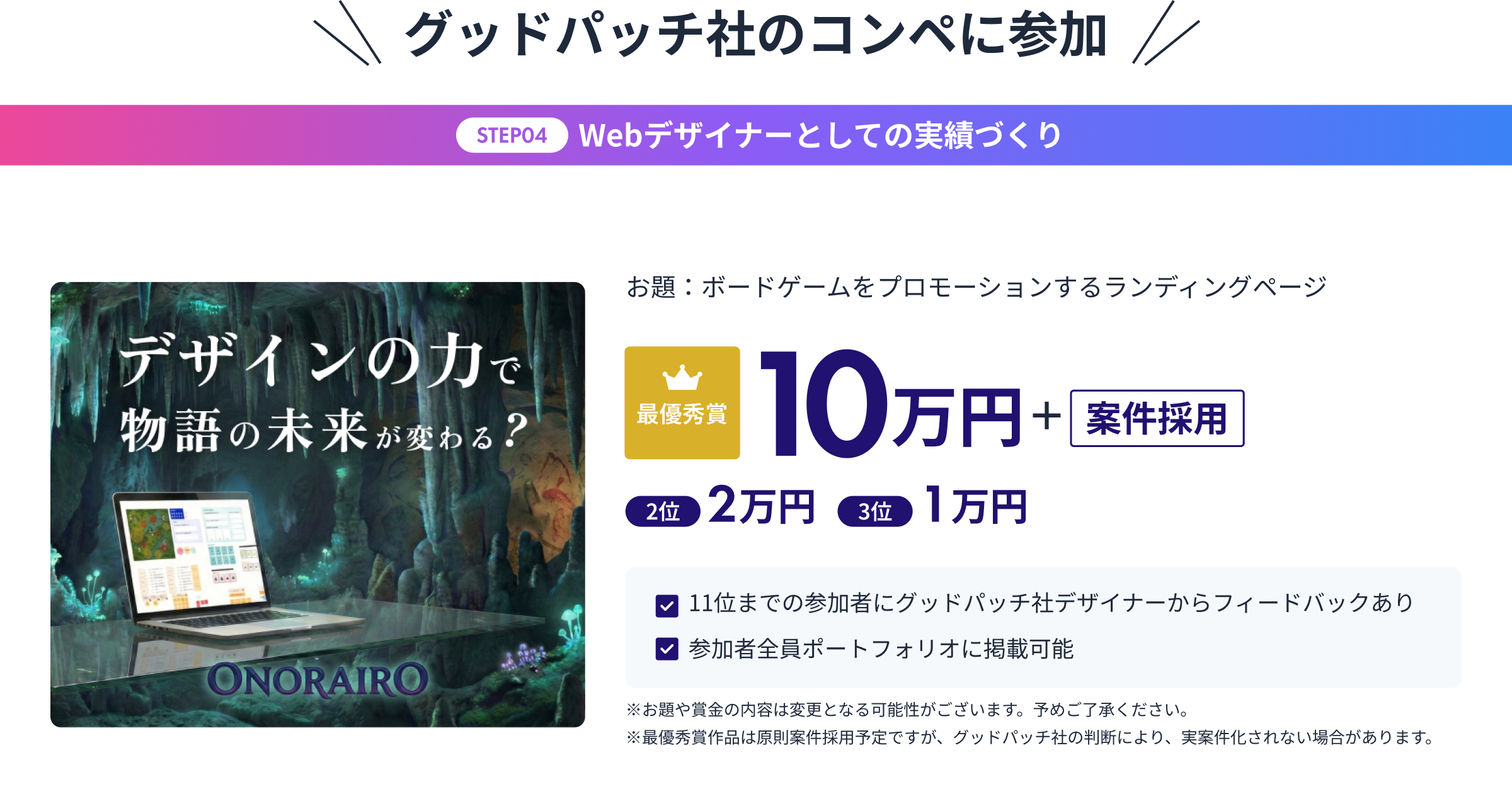 グッドパッチ社のコンペに参加