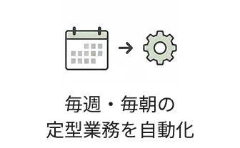 毎週・毎朝の定型業務を自動化