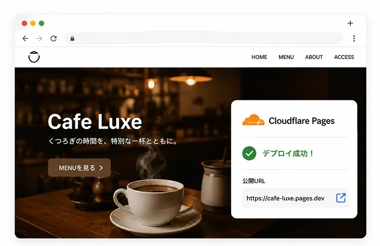 Cloudflare Pagesで公開