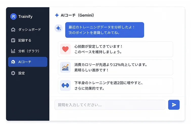 Gemini APIでAIコーチ