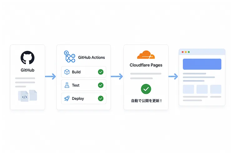 GitHub連携で自動公開