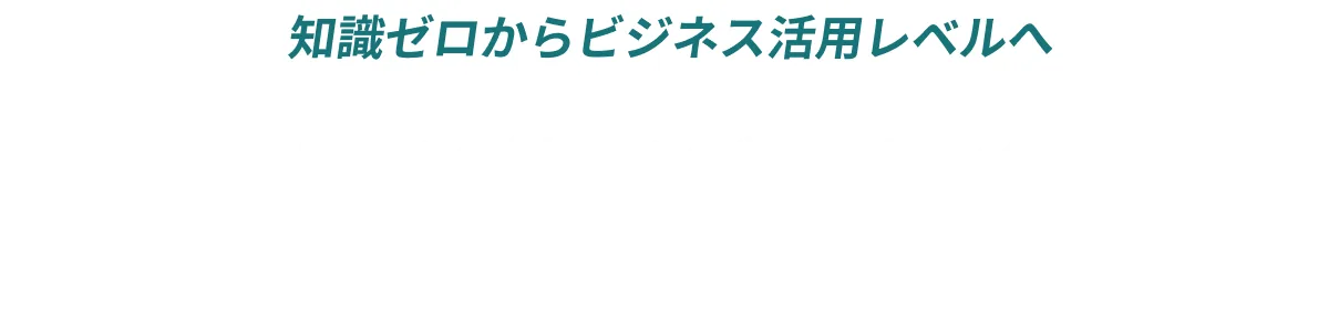 知識ゼロからビジネス活用レベルへ プロンプトエンジニアリング基礎マスターコース