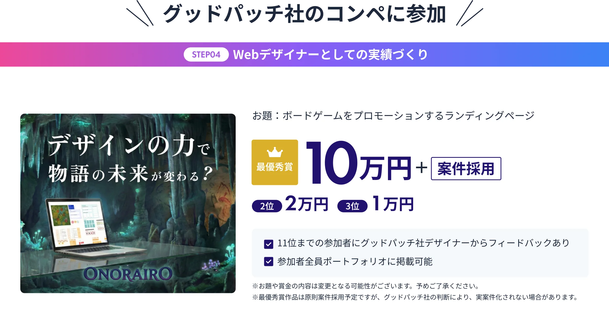 グッドパッチ社のコンペに参加