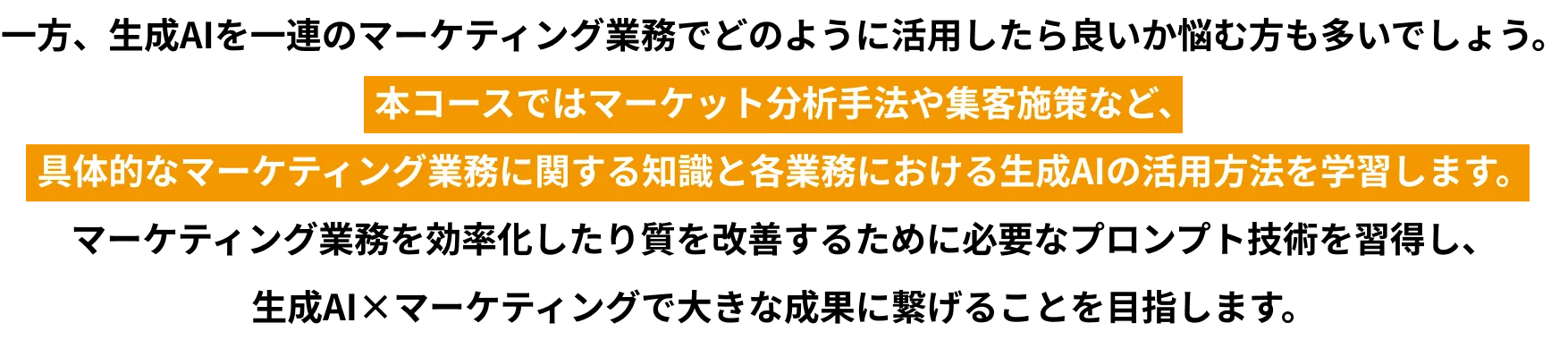 日々のマーケティング業務ですぐに生かせる生成AI技術を学ぶ