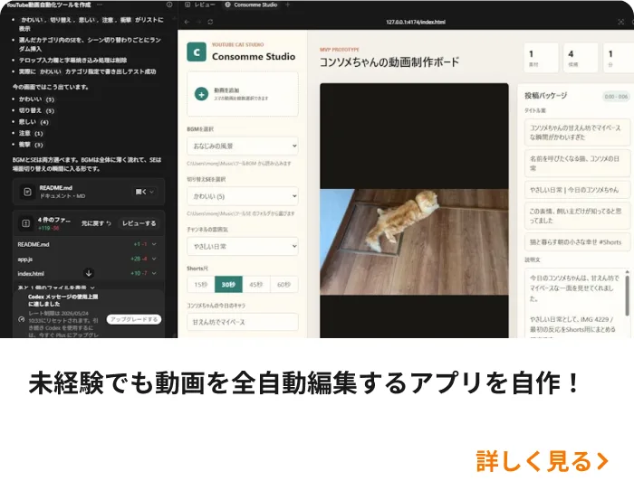 未経験でも動画を全自動編集するアプリを自作!